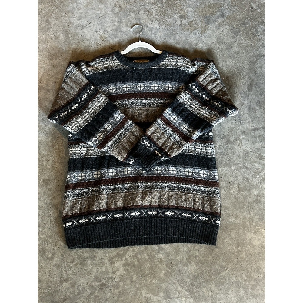 Mountain Valley Fryday Team 100% Pure Wool Jumper Sweater XL Vintage
